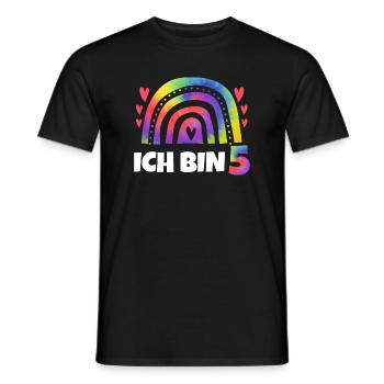 4.Geburtstag Regenbogen 4 Jahre alt Geschenk - Männer T-Shirt - Schwarz - Vorne - AI Model Male 178 light (178cm)