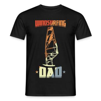 Daddy Windsurfing - Men's T-Shirt - black - Front - AI Model Male 178 light (178cm)