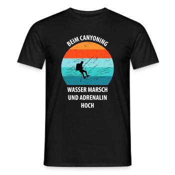Canyoning Bergsteigen Klettern Wandern Berge - Männer T-Shirt - Schwarz - Vorne - AI Model Male 178 light (178cm)