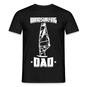 Windsurfer Dad - Men's T-Shirt - black - Front - AI Model Male 178 light (178cm)