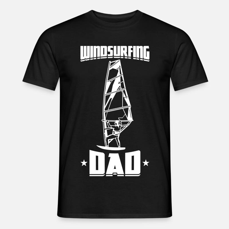 Windsurfer Papa - Männer T-Shirt - Schwarz