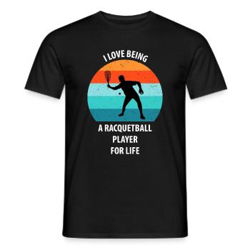 Racqueetball - T-shirt homme - noir - Devant - AI Model Male 178 light (178cm)