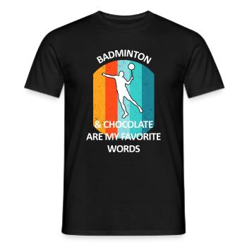 Badminton Badminton Badminton Player Chocolat - T-shirt homme - noir - Devant - AI Model Male 178 light (178cm)