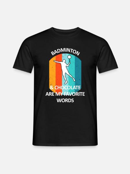 Badminton Badminton Badminton Player Chocolate - Men's T-Shirt - black