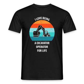 Excavator Excavator Driver Excavator Truck - Men's T-Shirt - black - Front - AI Model Male 178 light (178cm)