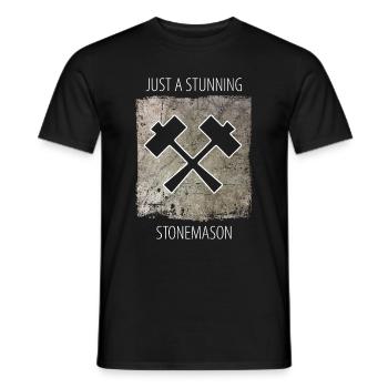 Stonemason Stone Sculptor Saying - Men's T-Shirt - black - Front - AI Model Male 178 light (178cm)