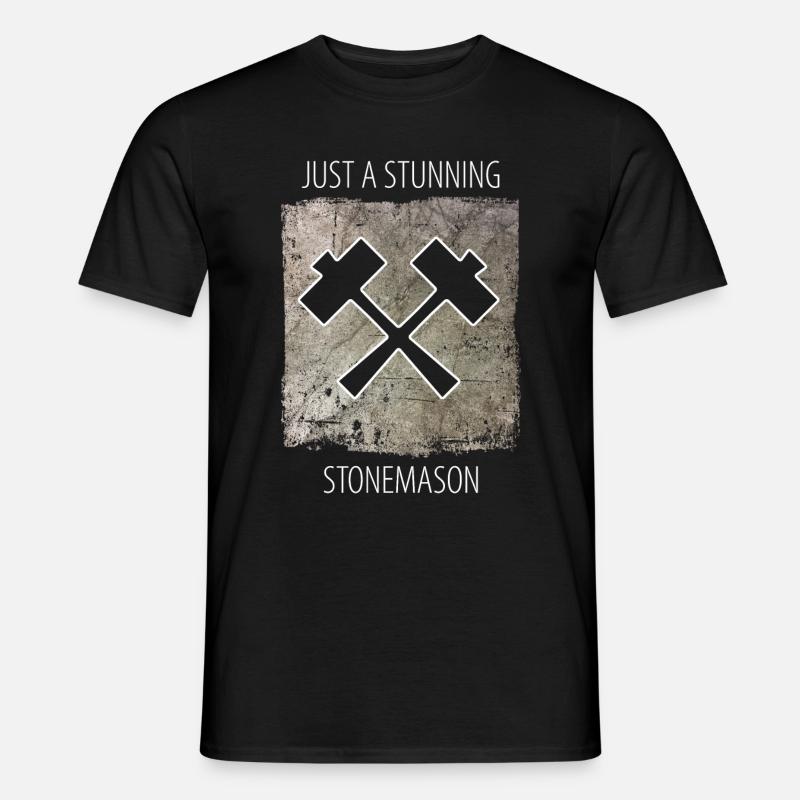 Steinmetz Steinbildhauer Spruch - Männer T-Shirt - Schwarz