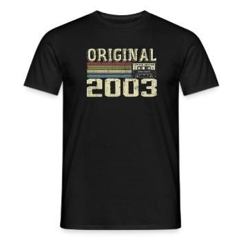 2003 Geburtstagsfeiern - Retro Geschenk 2003 - Männer T-Shirt - Schwarz - Vorne - AI Model Male 178 light (178cm)