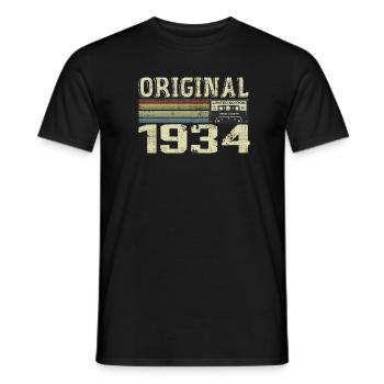 1934 Fêtes D’anniversaire - Cadeau Retro 1934 - T-shirt homme - noir - Devant - AI Model Male 178 light (178cm)
