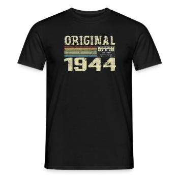 1944 Geburtstagsfeiern - 1944 Retro-Geschenk - Männer T-Shirt - Schwarz - Vorne - AI Model Male 178 light (178cm)