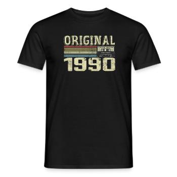 1990 Geburtstagspartys - 1990er Jahre Retro-Geschenk - Männer T-Shirt - Schwarz - Vorne - AI Model Male 178 light (178cm)