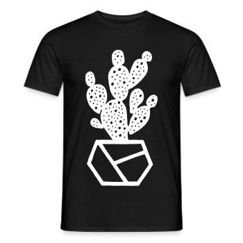 Weißer Kaktus - Männer T-Shirt - Schwarz - Vorne - AI Model Male 178 light (178cm)