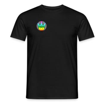 Fliphorn Iconic Design - Männer T-Shirt - Schwarz - Vorne - AI Model Male 178 light (178cm)