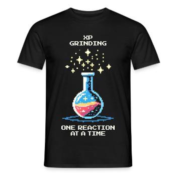 XP grinden – Reaktion für Reaktion | Chemie - Männer T-Shirt - Schwarz - Vorne - AI Model Male 178 light (178cm)