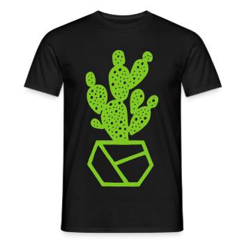 Kaktus - Männer T-Shirt - Schwarz - Vorne - AI Model Male 178 light (178cm)