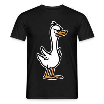 Angry goose - Men's T-Shirt - black - Front - AI Model Male 178 light (178cm)