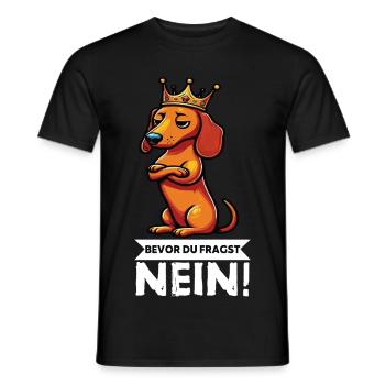 Bevor Du Fragst Dackel Dackelbesitzer Dackelhalter - Männer T-Shirt - Schwarz - Vorne - AI Model Male 178 light (178cm)