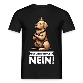 Bevor Du Fragst Golden Retriever Goldie Goldies - Männer T-Shirt - Schwarz - Vorne - AI Model Male 178 light (178cm)