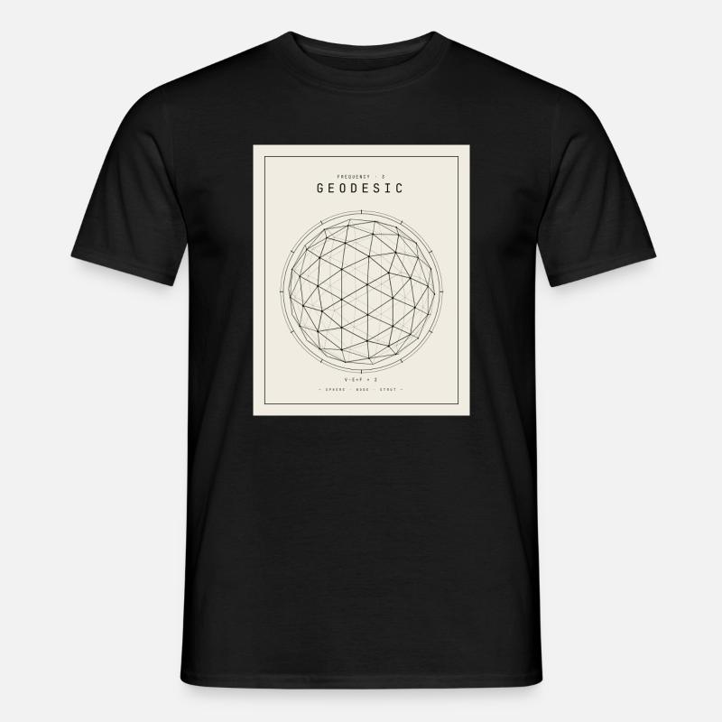 Geodesische Sphäre Geometrie Muster - Männer T-Shirt - Schwarz