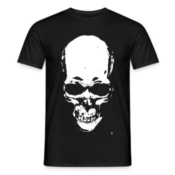 Minimalisme crânien - T-shirt homme - noir - Devant - AI Model Male 178 light (178cm)