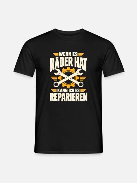 Mechaniker Schrauber – Werkstatt Humor - Männer T-Shirt - Schwarz