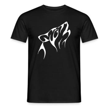 Wolf - Männer T-Shirt - Schwarz - Vorne - AI Model Male 178 light (178cm)