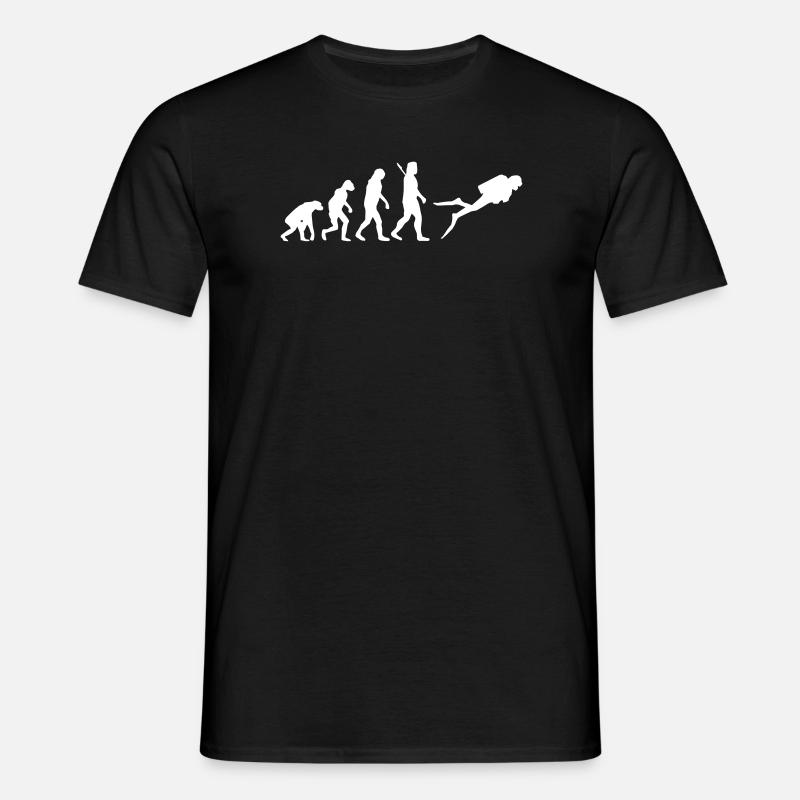 Evolution Tauchen - Männer T-Shirt - Schwarz