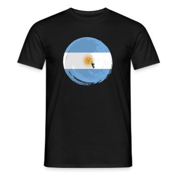 Argentina Flag South America Argentine Flag - Men's T-Shirt - black - Front - AI Model Male 178 light (178cm)