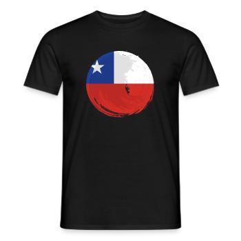 Chile Flag South America Chilean Flag Vintage - Men's T-Shirt - black - Front - AI Model Male 178 light (178cm)
