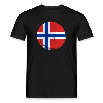 Norvège Drapeau Scandinavie Drapeau norvégien - T-shirt homme - noir - Devant - AI Model Male 178 light (178cm)