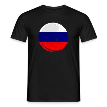 Drapeau de russie Vintage Drapeau russe d’occasion Look - T-shirt homme - noir - Devant - AI Model Male 178 light (178cm)