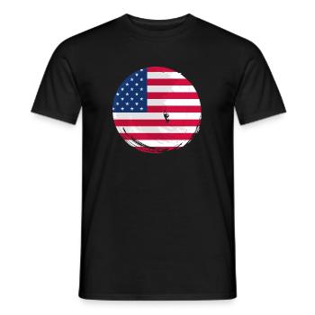 USA Flagge Amerika Fahne Stars & Stripes Patriot - Männer T-Shirt - Schwarz - Vorne - AI Model Male 178 light (178cm)