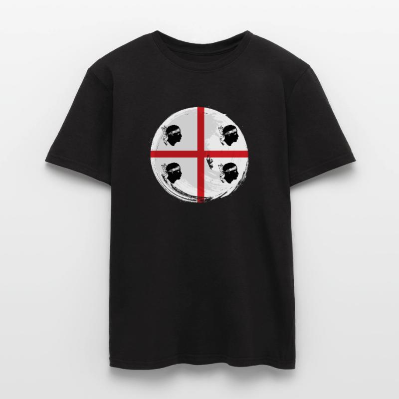 Drapeau de la Sardaigne Drapeau sarde Drapeau de la Sardaigne T-shirt homme