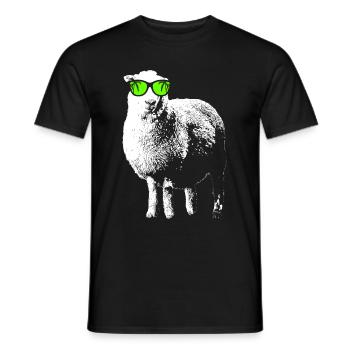 Schaaf Tierliebhaber Naturfans Sonnenbrille Zoo Sc - Männer T-Shirt - Schwarz - Vorne - AI Model Male 178 light (178cm)
