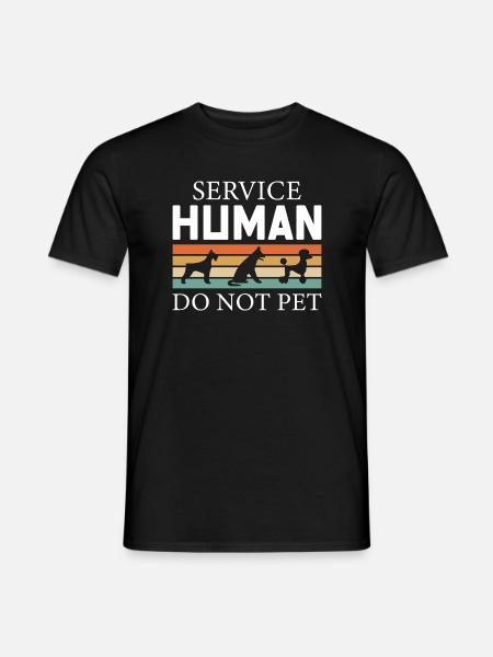 Service Human Do Not Pet - Men's T-Shirt - black