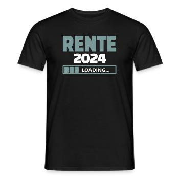 Rente 2024 loading - Männer T-Shirt - Schwarz - Vorne - AI Model Male 178 light (178cm)