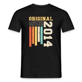 Original 2014 Jahrgang Retro Geburtstag Geschenk - Männer T-Shirt - Schwarz - Vorne - AI Model Male 178 light (178cm)
