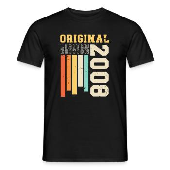 Original 2008 Vintage Rétro Cadeau d’anniversaire - T-shirt homme - noir - Devant - AI Model Male 178 light (178cm)