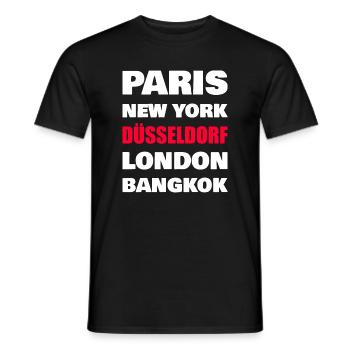 Düsseldorf City of North Rhine-Westphalia - Men's T-Shirt - black - Front - AI Model Male 178 light (178cm)