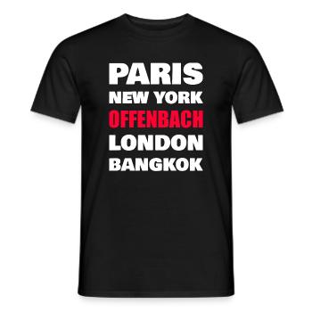 Offenbach, City of Hesse - Men's T-Shirt - black - Front - AI Model Male 178 light (178cm)
