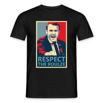 "Respect The Roulze !" - T-shirt homme - noir - Devant - AI Model Male 178 light (178cm)