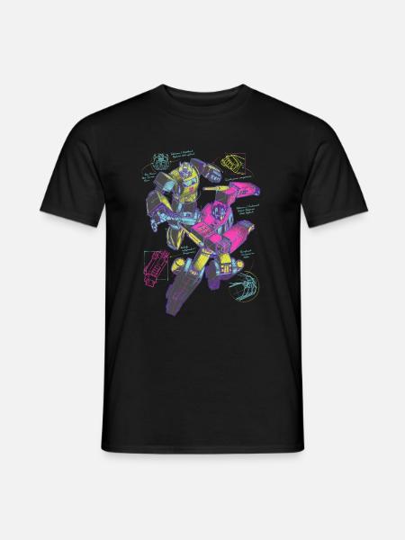 Transformers G1 Sketch Optimus Prime e Bumblebee - T-shirt uomo - nero