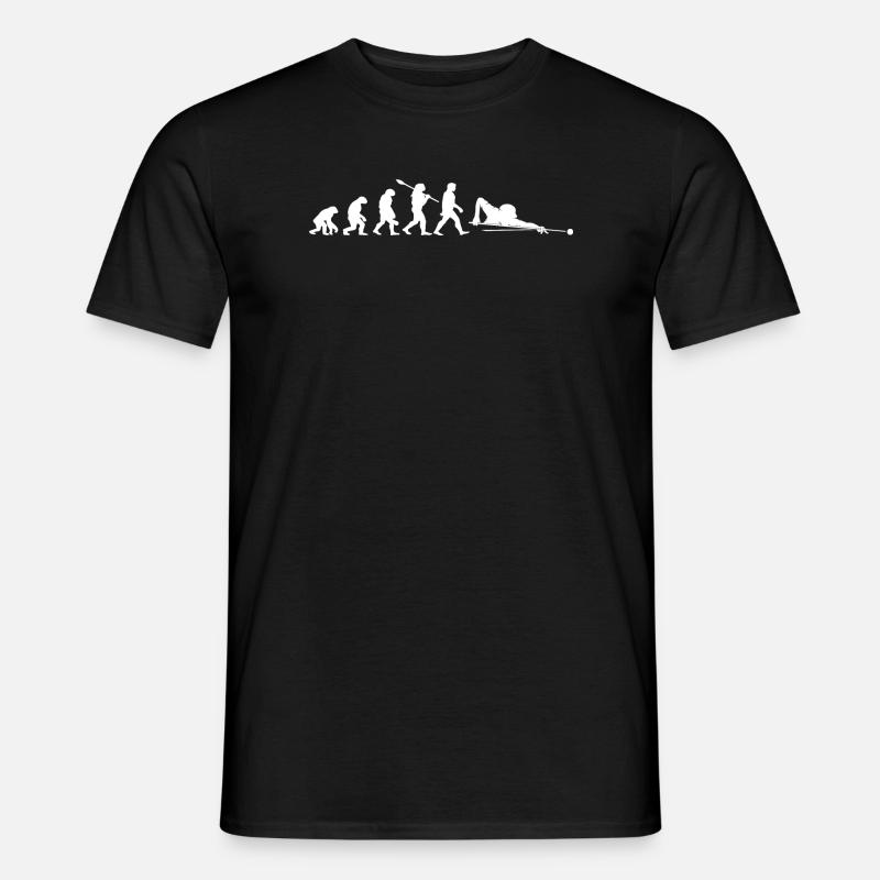 Entwicklung des Billardspiels - Männer T-Shirt - Schwarz