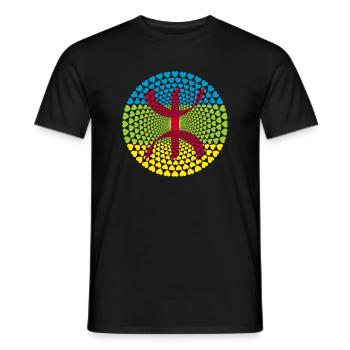 Berbère Maroc Maroc de Amazigh Tamazight - T-shirt homme - noir - Devant - AI Model Male 178 light (178cm)