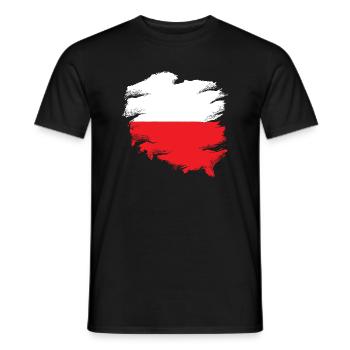 Drapeau polonais - T-shirt homme - noir - Devant - AI Model Male 178 light (178cm)