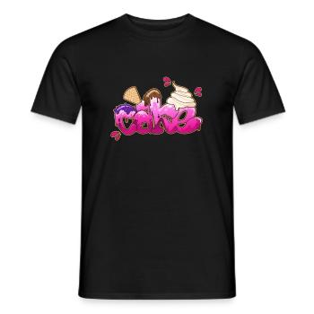 Gâteau signature graffiti - T-shirt homme - noir - Devant - AI Model Male 178 light (178cm)