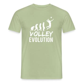 VOLLEY-ENTWICKLUNG - Männer T-Shirt - Sage - Vorne - AI Model Male 178 light (178cm)