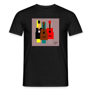 Lovers guitare - T-shirt homme - noir - Devant - AI Model Male 178 light (178cm)