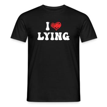 I Love Lying - Men's T-Shirt - black - Front - AI Model Male 178 light (178cm)