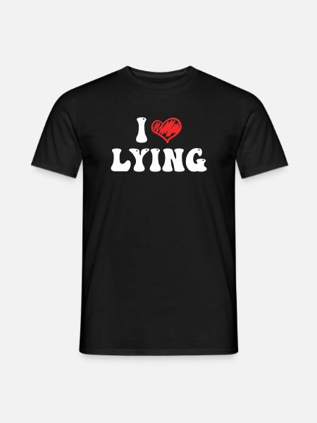 I Love Lying - Men's T-Shirt - black